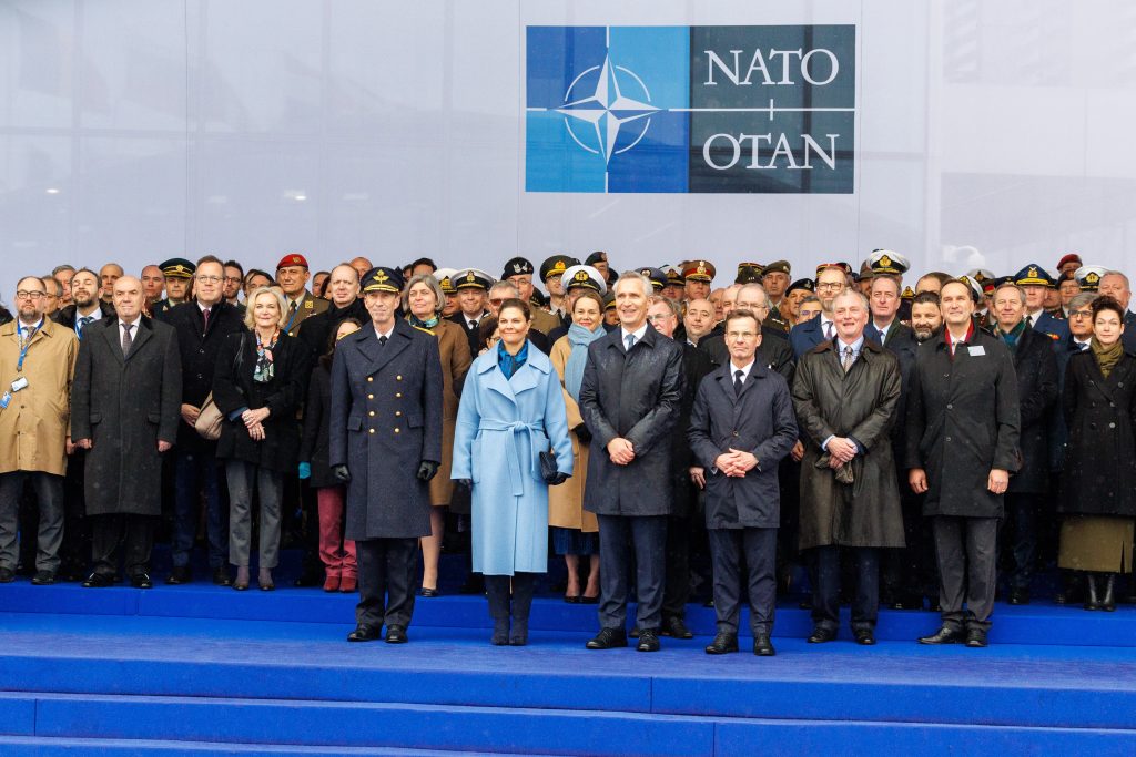 Flag-raising ceremony to mark Sweden's accession to NATO