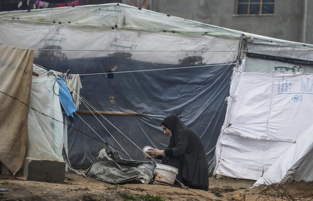 Displaced Palestinians at Deir Al Balah