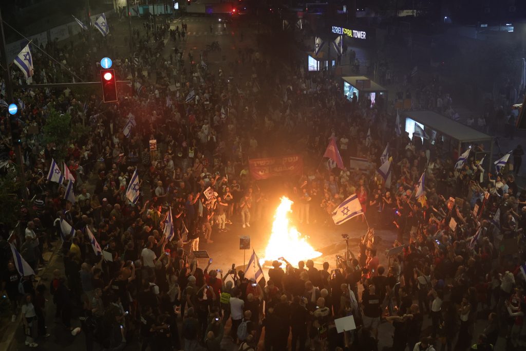 Protest calling for release of Gaza hostages in Tel Aviv