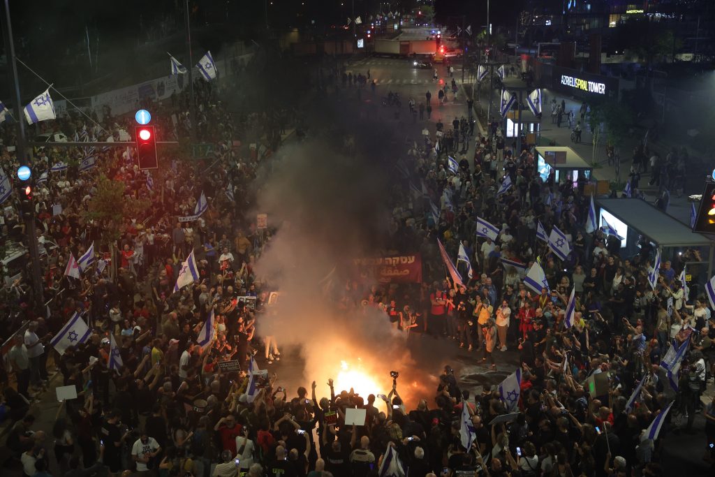 Protest calling for release of Gaza hostages in Tel Aviv