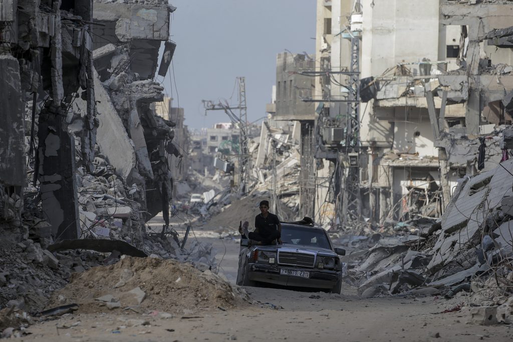 Destruction in Khan Younis, southern Gaza Strip