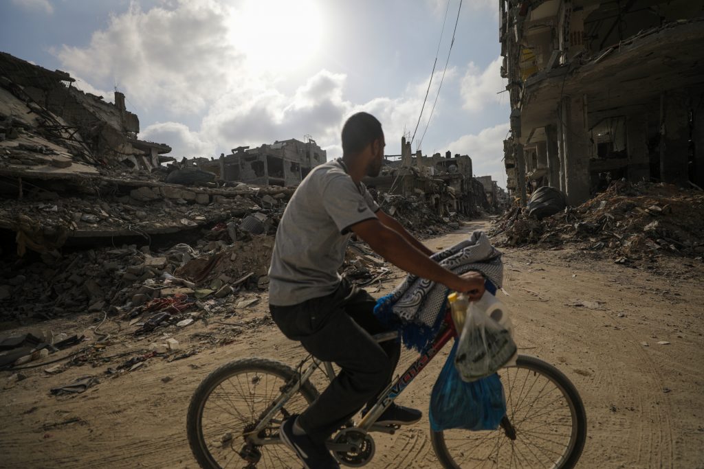 Destruction in Khan Younis, southern Gaza Strip