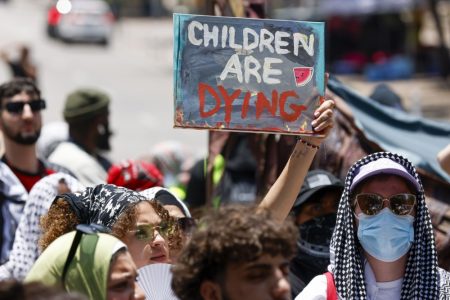 Pro-Palestinians Gathered in Texas, USA