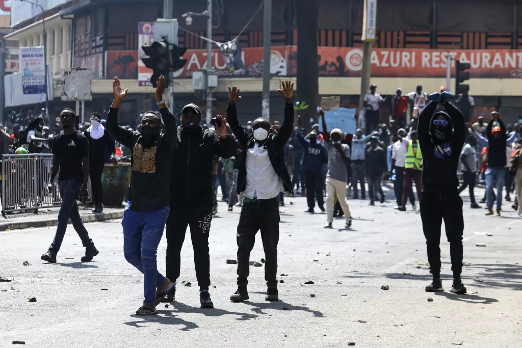 Police fire teargas as protesters rally against tax hikes in Nairobi