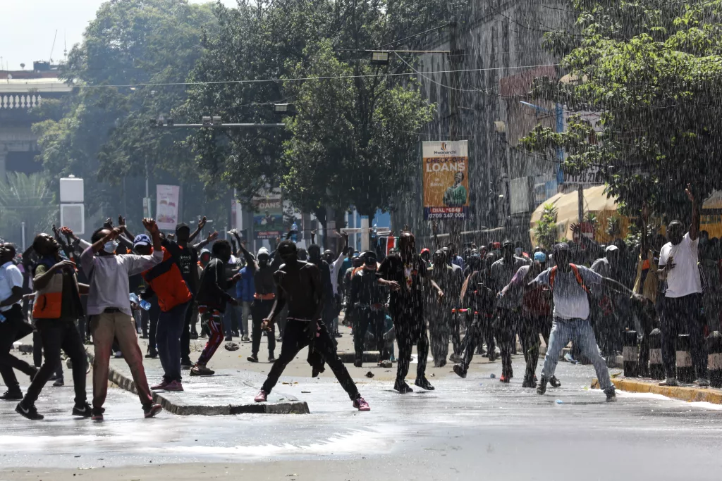 Police fire teargas as protesters rally against tax hikes in Nairobi