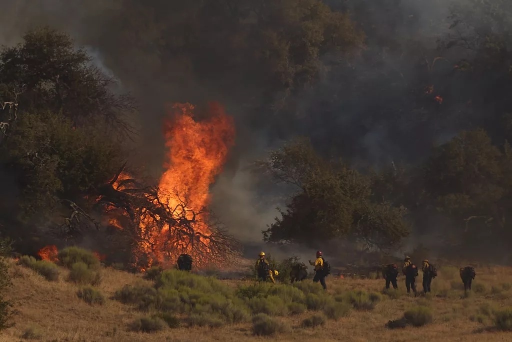 Post fire breaks out in California