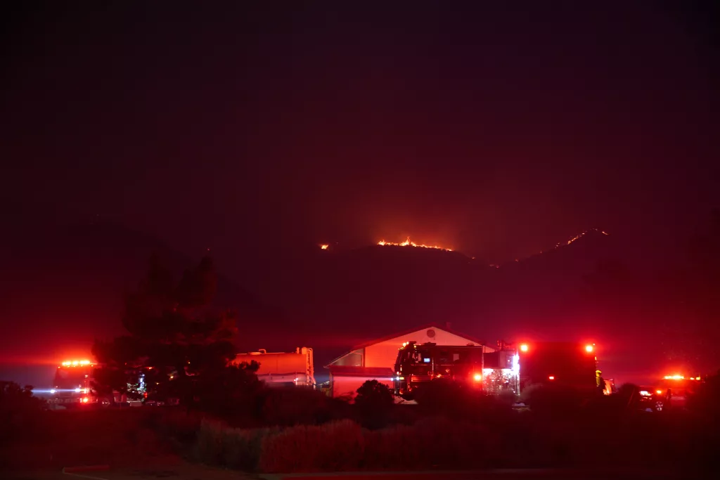 Post fire breaks out in California