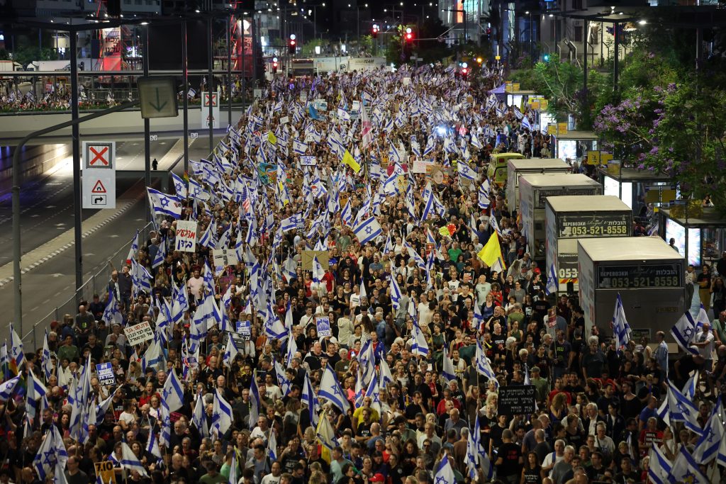 Protesters demand release of hostages in Tel Aviv