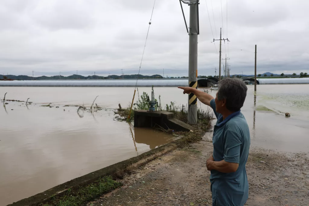 Flooding after days of heavy rain in South Korea