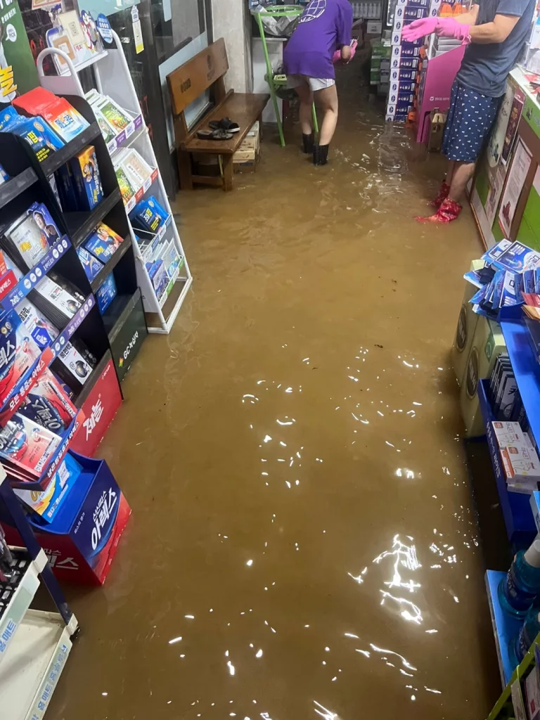 Flooding after days of heavy rain