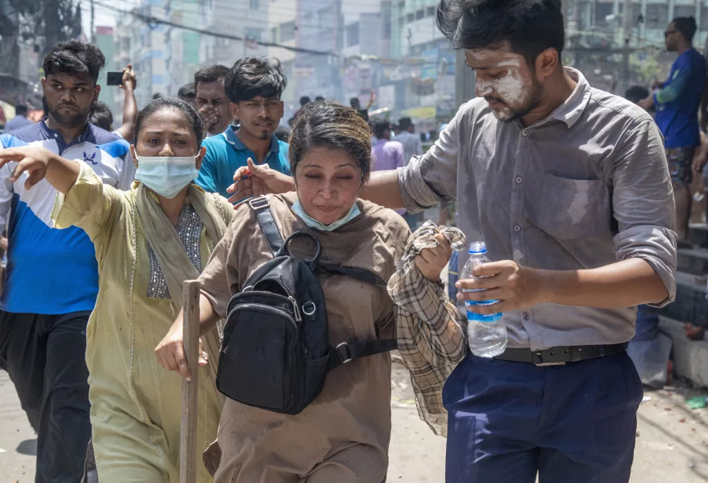 Bangladeshi Students protest demanding removal of quota system in government jobs