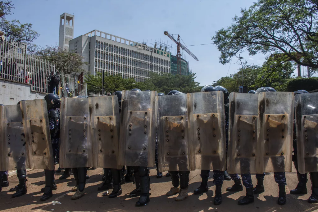 Ugandan security forces arrest dozens at anti-corruption march in Kampala