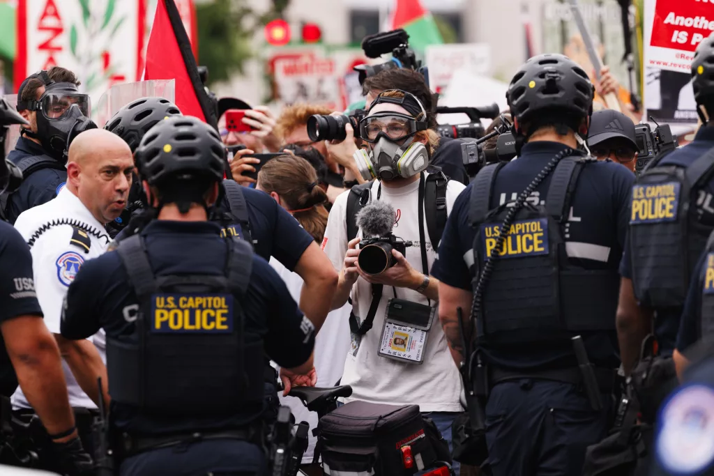 Protests during visit of Israeli Prime Minister Netanyahu in Washington, DC