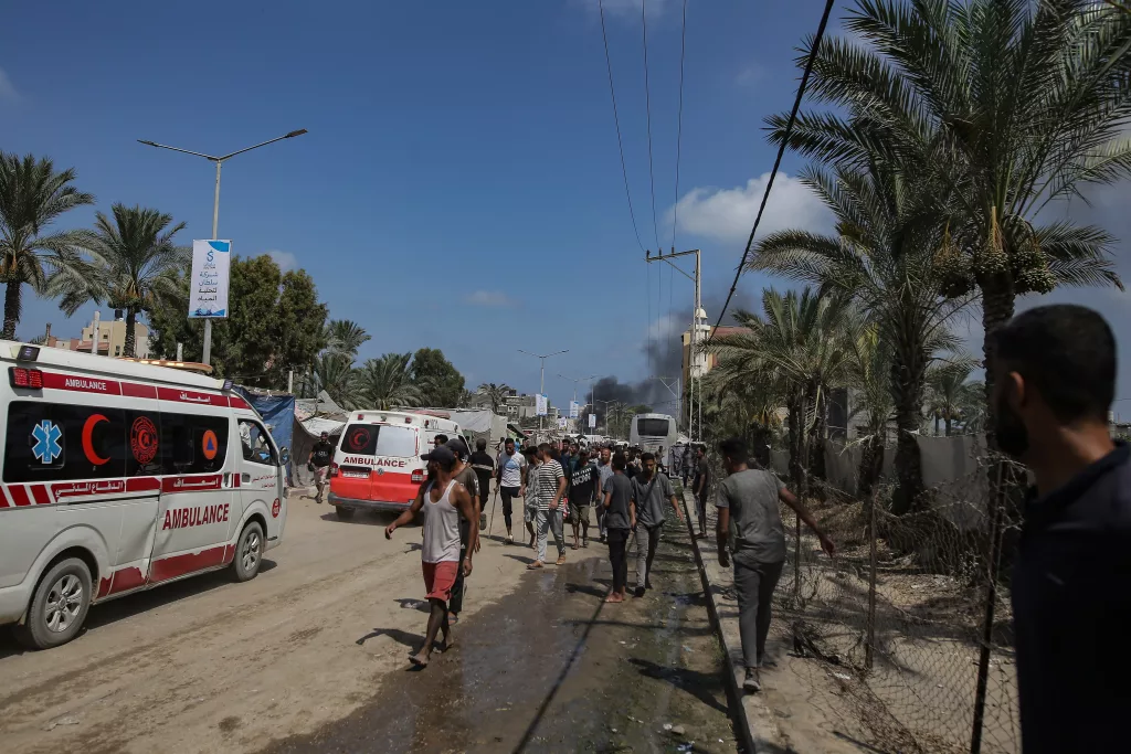 Israeli raid in the Al-Mawasi area of Khan Yunis