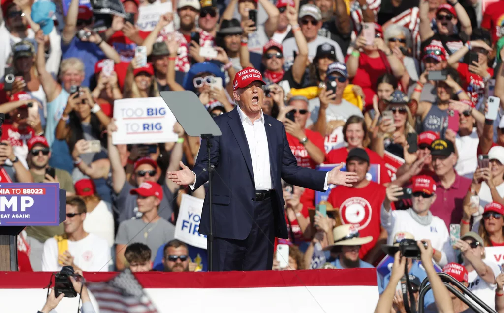 Former US President Donald Trump holds rally in Butler, Pennsylvania