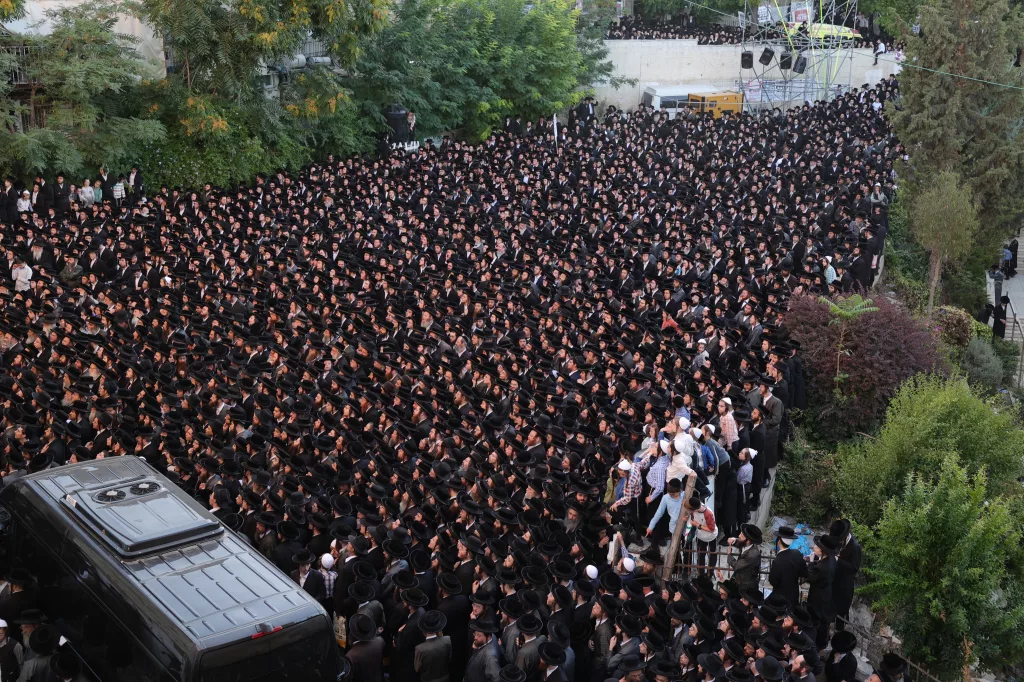 Rally against the recruitment of ultra-Orthodox Jews into the Israeli army