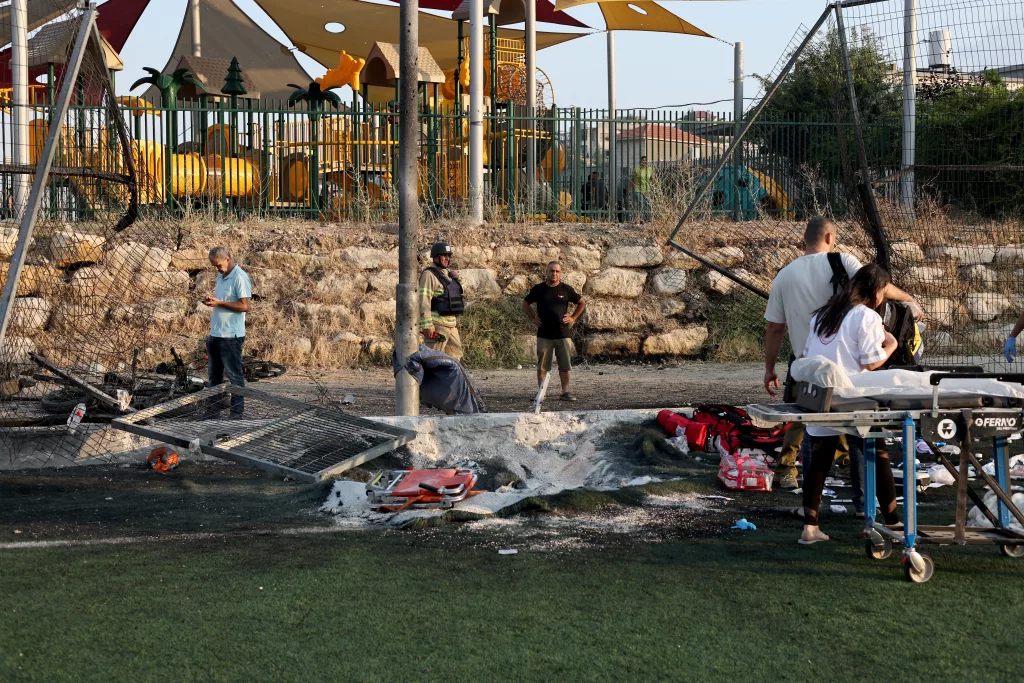 Multiple causalties as rocket hits playground in Majdal Sham, Golan Heights