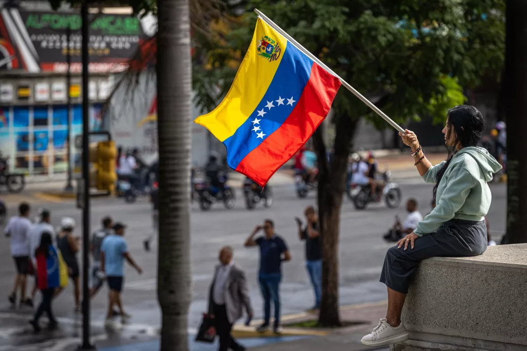 Demonstration after presidential elections in Caracas