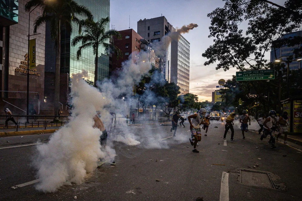 Demonstration after presidential elections in Caracas