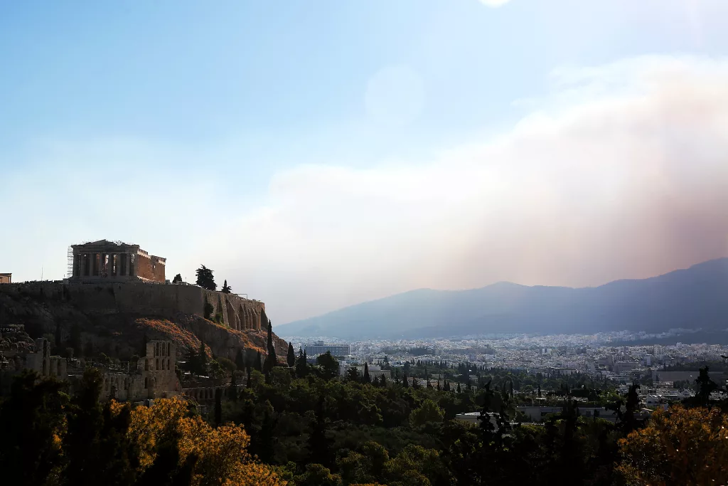 Wildfire in Greece's Attica region