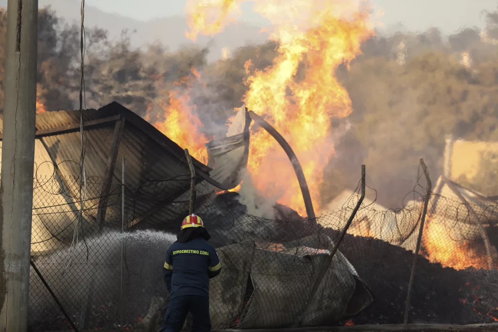 Wildfire spreads in Greece's Attica region