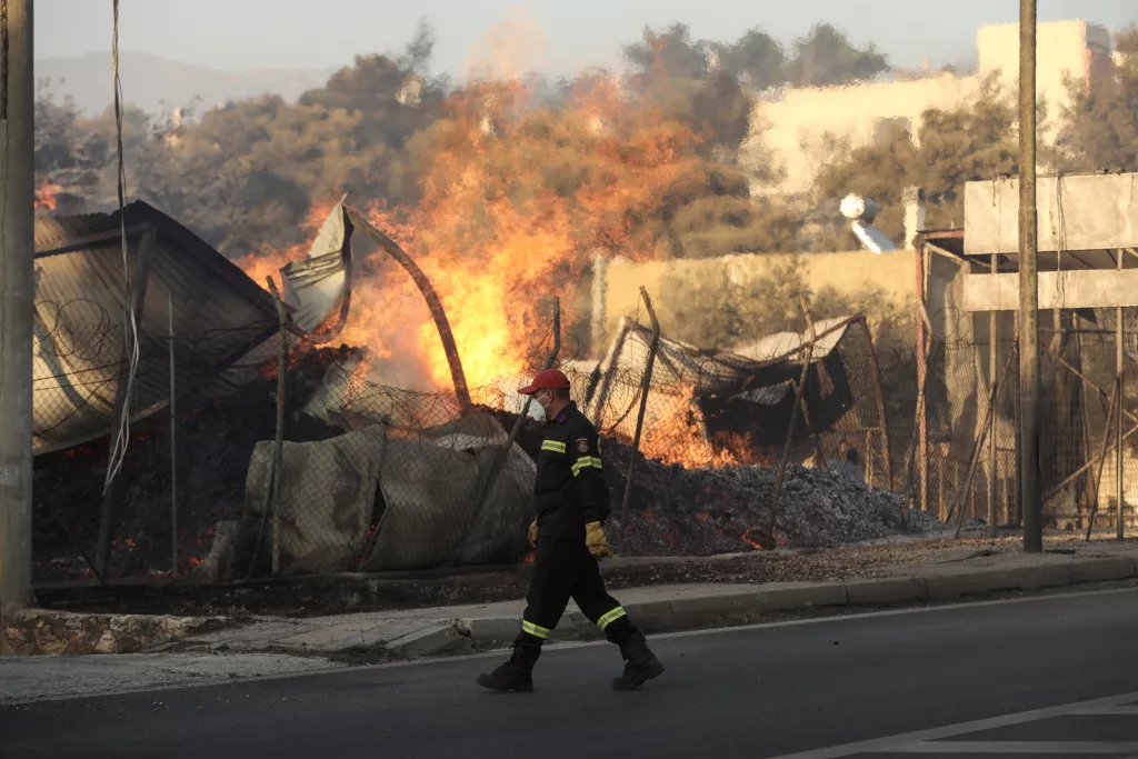 Wildfire spreads in Greece's Attica region