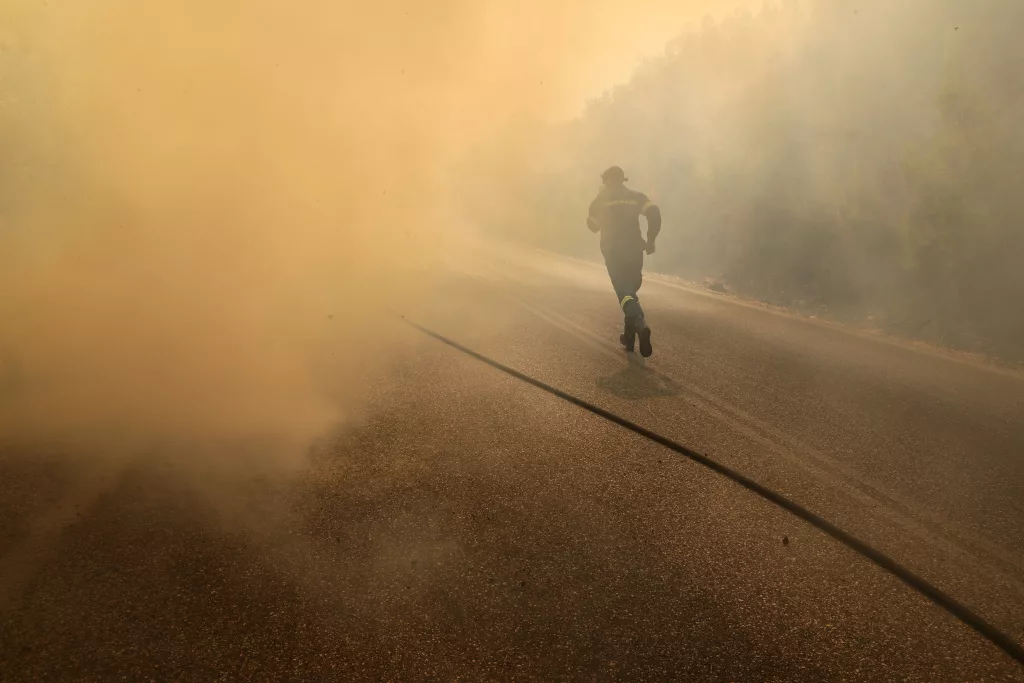 Wildfire in Greece's Attica region