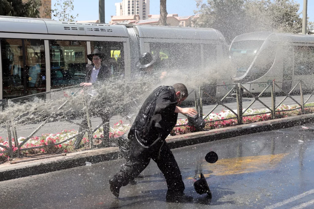 Rally in Jerusalem against the recruitment of ultra-Orthodox Jews into the Israeli army