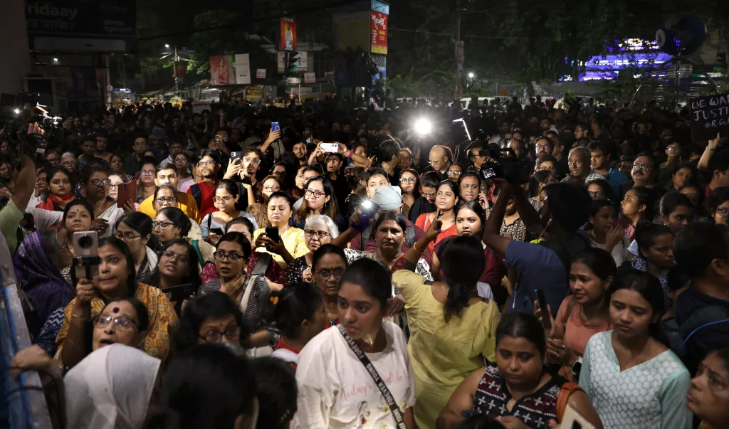 Protest in Kolkata over an alleged rape and murder incident at RG Kar Medical College