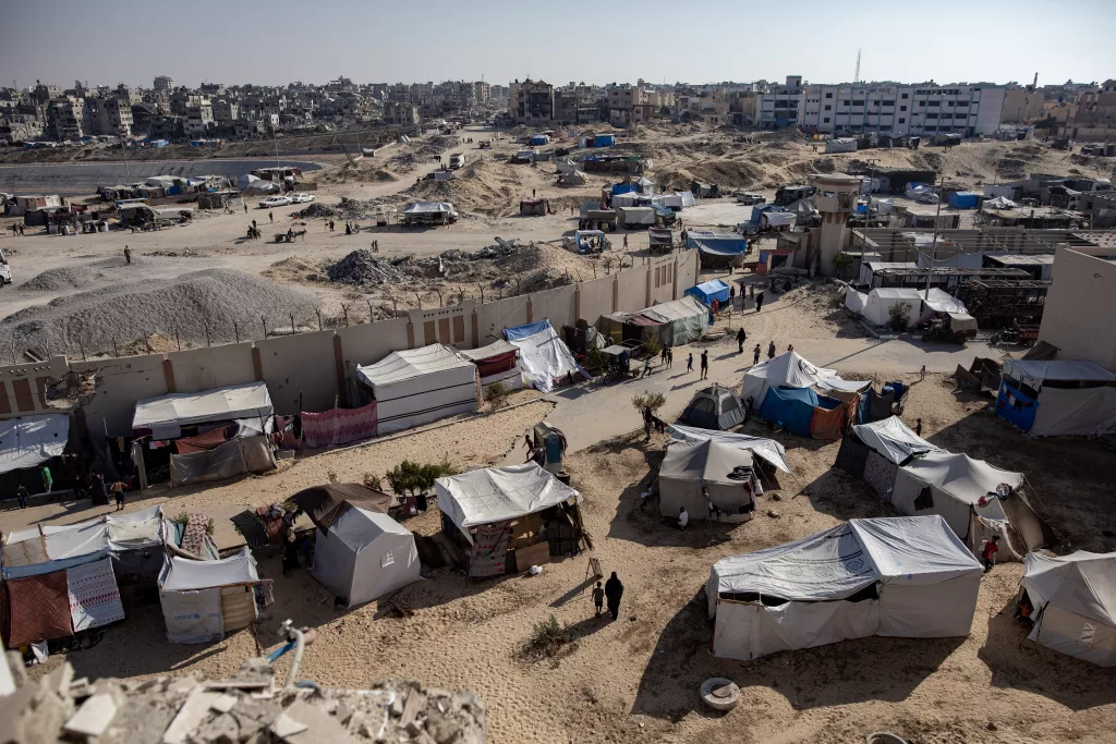 Prison converted into shelter for internally displaced people in Gaza