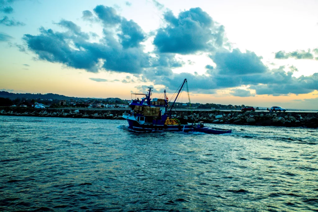SAKARYA'NIN DENİZ KENARINDA GÜN BATIMI MANZARASI HAYRAN BIRAKTI