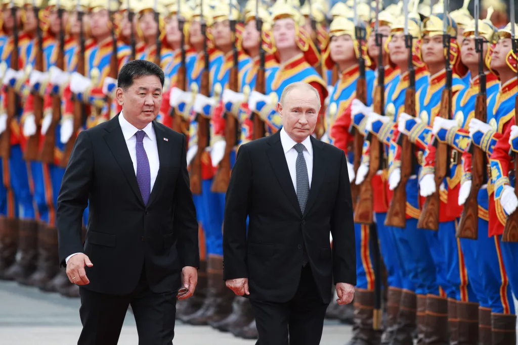 Russian President Vladimir Putin visits Mongolia