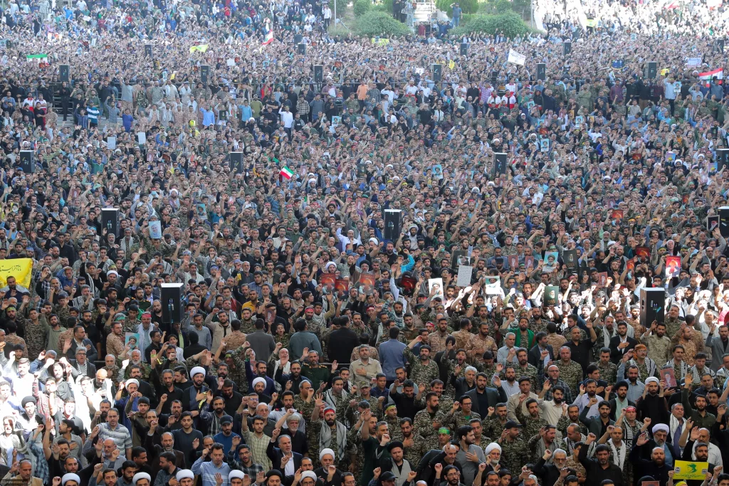 Iran's Supreme Leader Ayatollah Ali Khamenei leads Friday prayers in Tehran