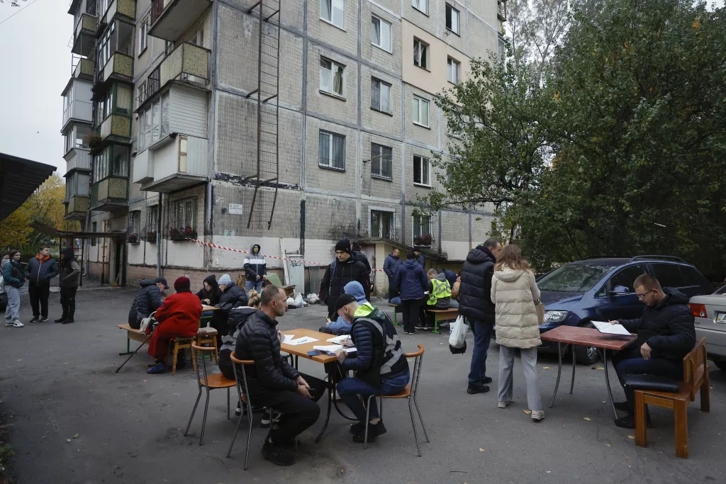 At least nine injured by drone debris in Kyiv