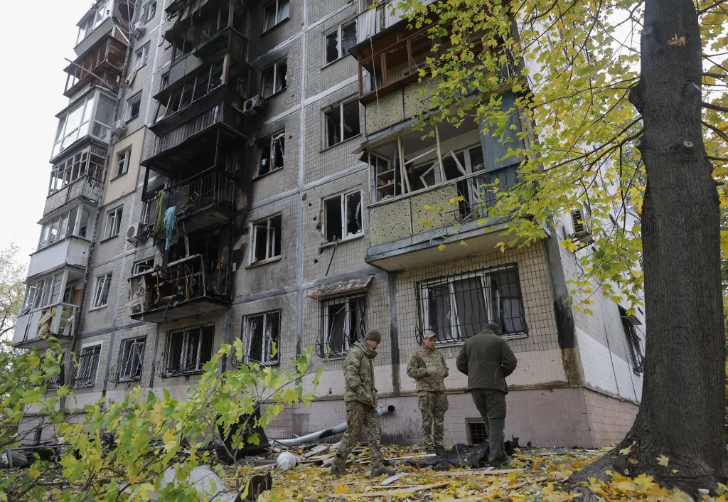At least nine injured by drone debris in Kyiv