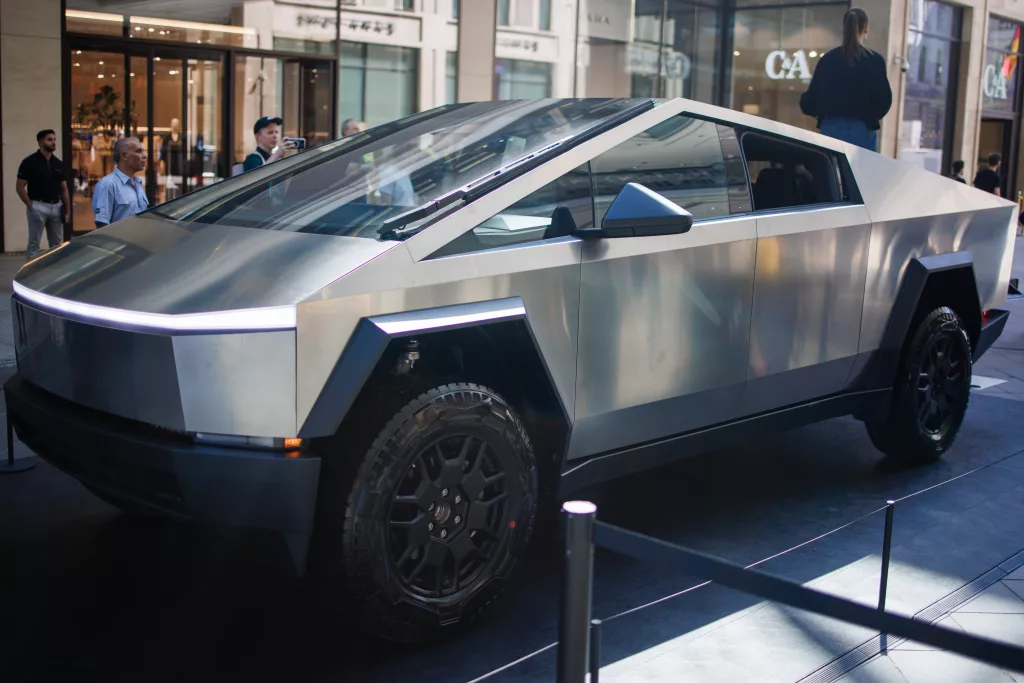 Tesla Cybertruck on display in Berlin