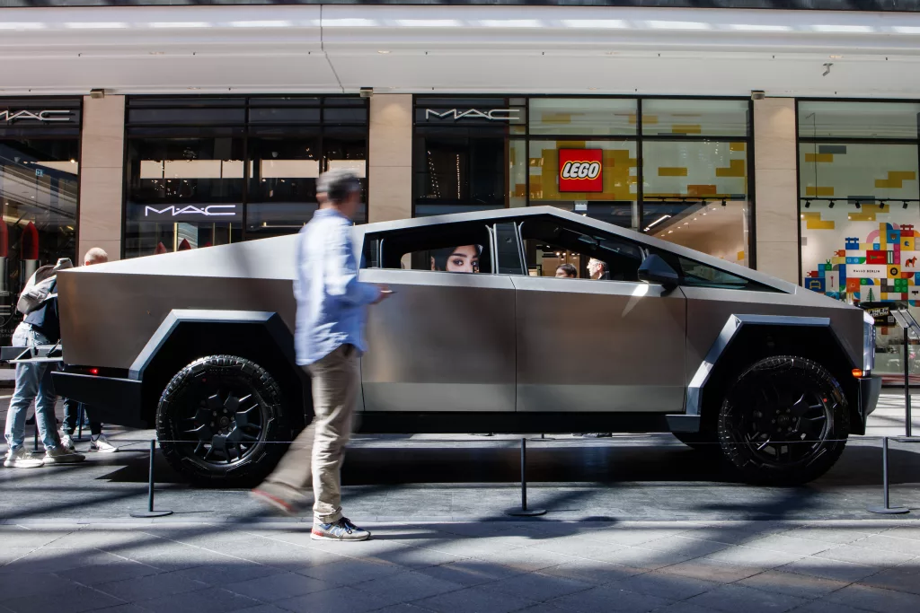 Tesla Cybertruck on display in Berlin
