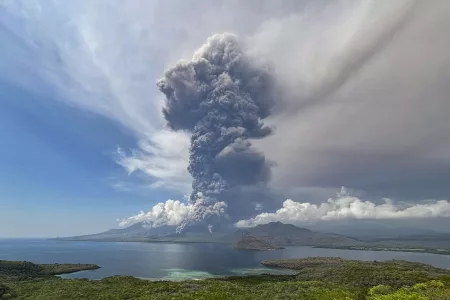 Lewotobi Volcano in Indonesia Erupts 3 Times