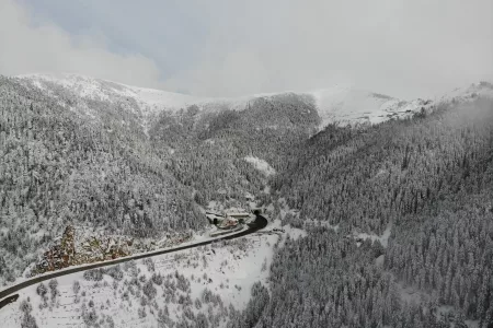 Enchanting Winter Landscape Form around Zigana Mountain and Zigana Pass