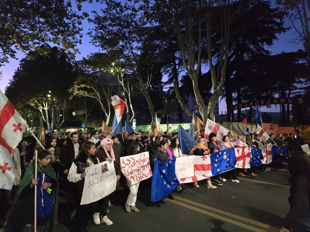 GÜRCİSTAN'DA MUHALEFET PARTİLERİNDEN PROTESTO YÜRÜYÜŞÜ: "YENİDEN SEÇİM İSTİYORUZ"