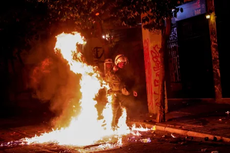 Police and Protesters Clash during March for Killing 15-Year-Old