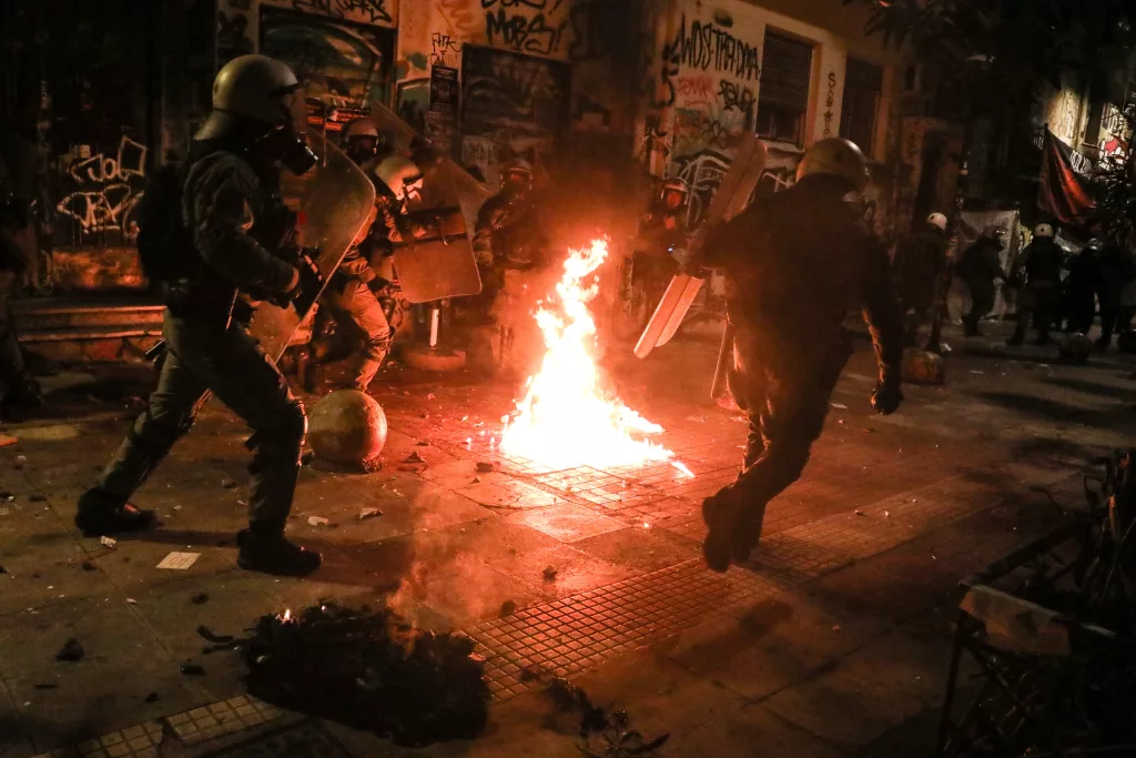 Protest in Athens marking the death anniversary of teenager Alexandros Grigoropoulos