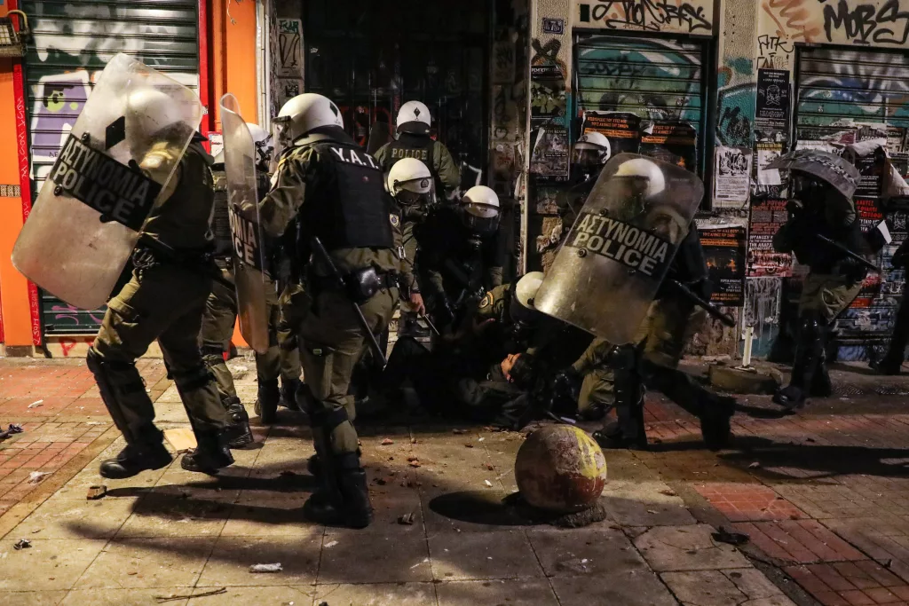 Protest in Athens marking the death anniversary of teenager Alexandros Grigoropoulos