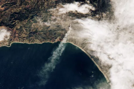 California Wildfires Become Observable from Space