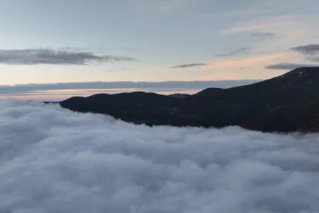 Fog Creates a Stunning View over Ulus Mountain