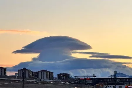 Mushroom Cloud Appear in Elazığ, Türkiye