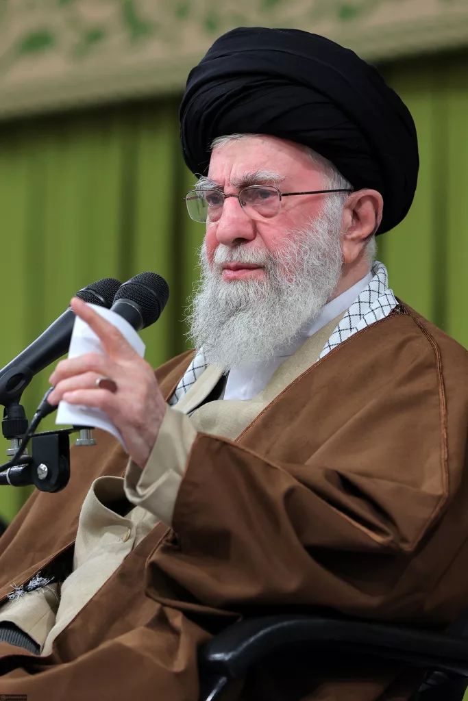 Iranian supreme leader Khamenei holds a meeting in Tehran