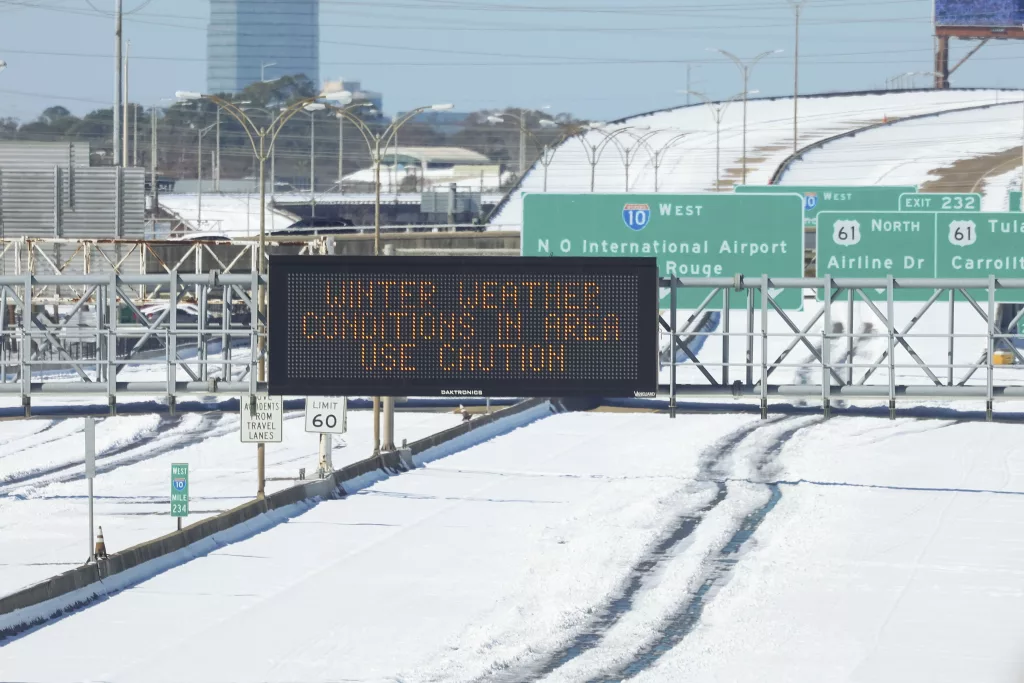 Winter weather in New Orleans, Louisiana