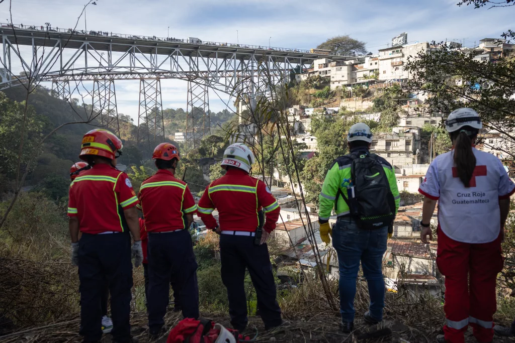 Several killed after bus plunges off highway bridge in Guatemala City