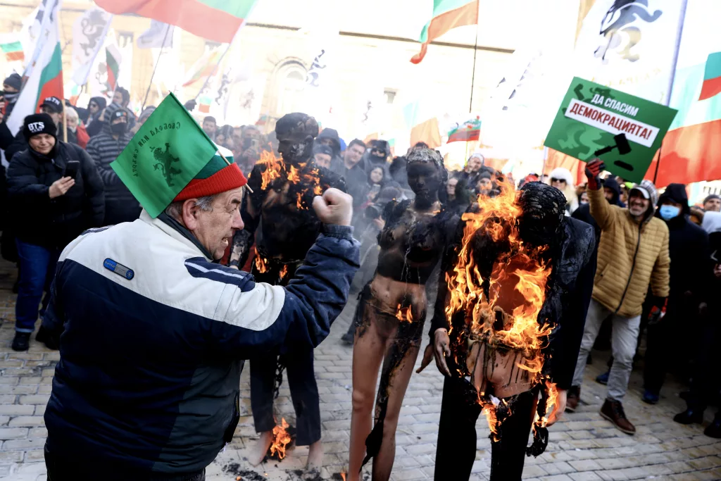 Protest for preserving Bulgaria's Lev and against adoption of the euro